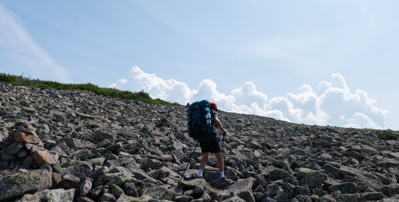 Randonnée dans les pierriers Gaspésie
